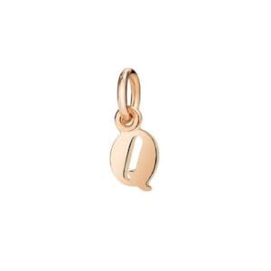 Ciondolo Dodo Lettera Q in Oro rosa