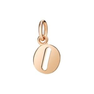 Ciondolo Dodo Lettera O in Oro rosa