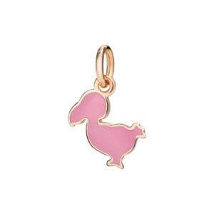 Ciondolo Dodo Junior in Oro rosa e smalto rosa