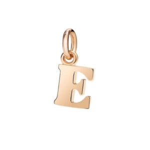 Ciondolo Dodo Lettera E in Oro rosa