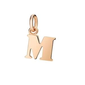 Ciondolo Dodo Lettera M in Oro rosa