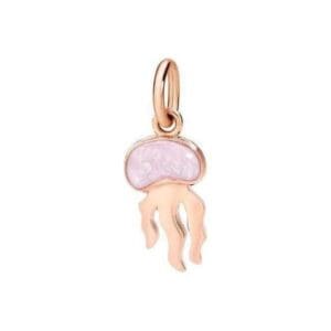 Ciondolo Dodo Medusa Oro rosa e smalto