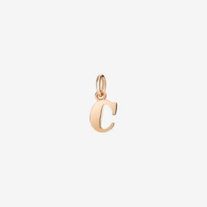 Ciondolo Dodo Lettera C in Oro rosa