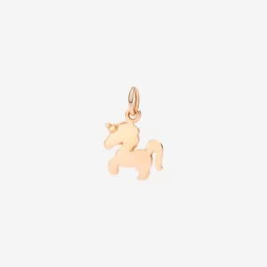 Ciondolo Dodo unicorno in oro rosa