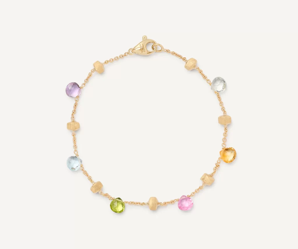 bracciale marco bicego paradise oro giallo mix di pietre