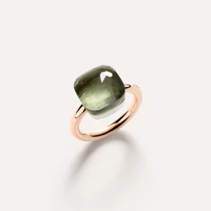Anello Pomellato Nudo Maxi Oro Rosa con Prasiolite