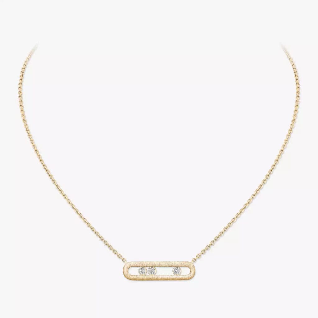 Collana Messika Move Classique Ciselé in oro giallo e diamanti