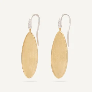 Orecchini Marco Bicego Lunaria Twist con foglie d'oro ritorte