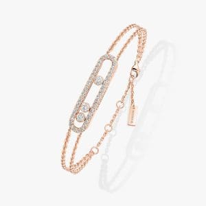 Bracciale Messika Move Classique Pavé in oro rosa e diamanti