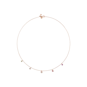 Collana Dodo Bollicine con mix di gemme - regolabile con cursore