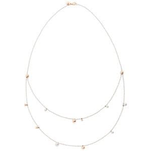 Collana Dodo Bollicine Bavarole con sfere in argento e oro rosa