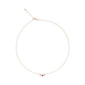 Collana Dodo Bollicine in oro rosa con zaffiro, rubino, ametista